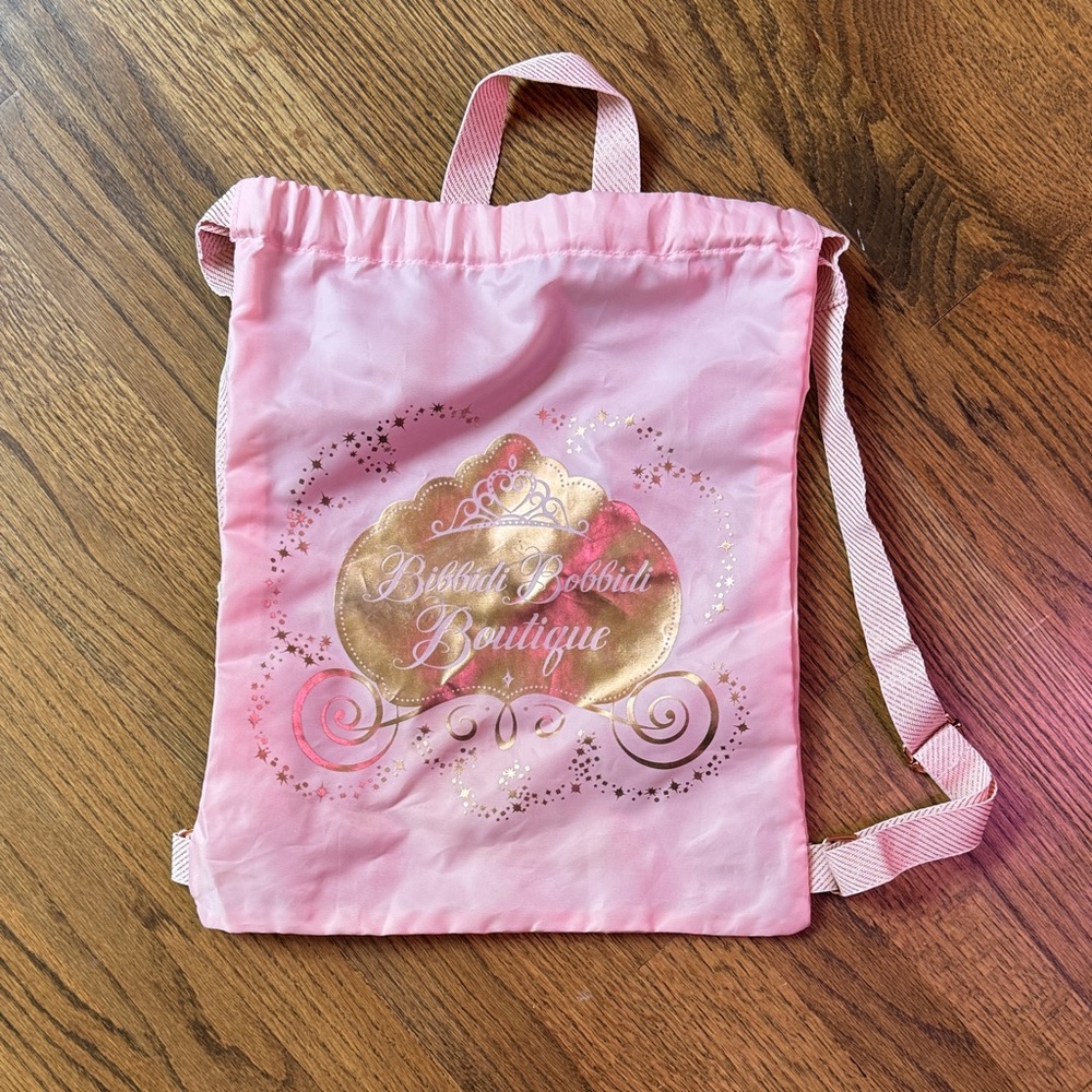 Pink Drawstring Backpack Bibbidi Bobbidi boutique official Disney